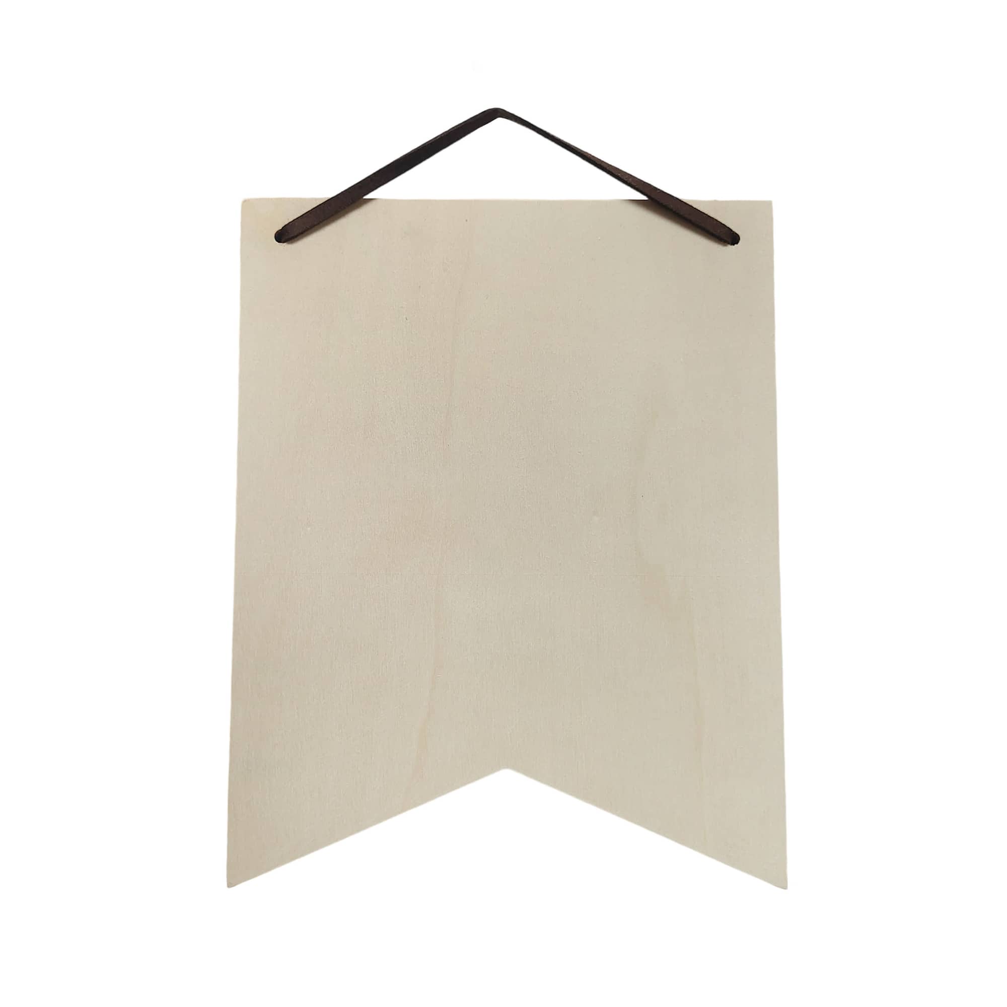 12 Pack: 8" Unfinished Ribbon Plywood Plaque by Make Market®